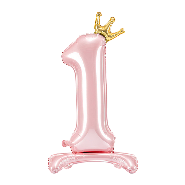 Large standing number 1 pink