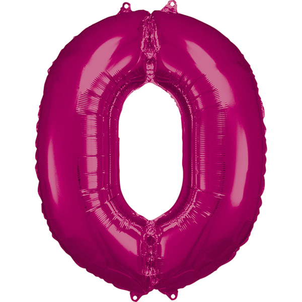 Large number 0 pink