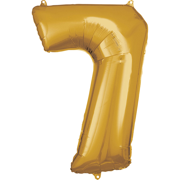 Large number 7 gold