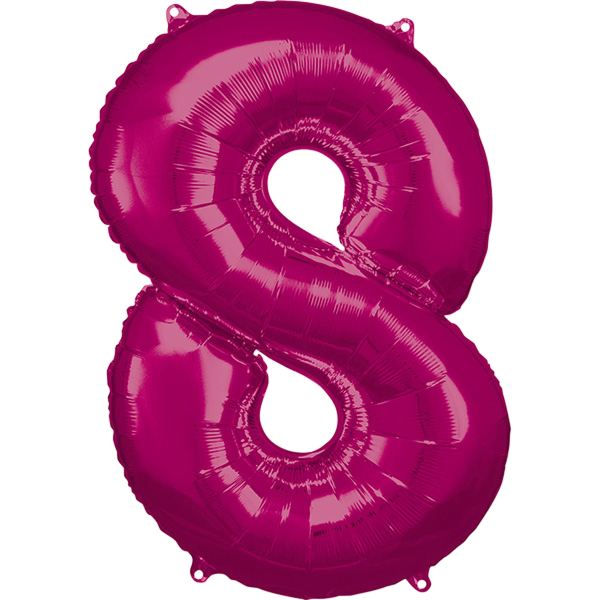 Large number 8 pink amscan