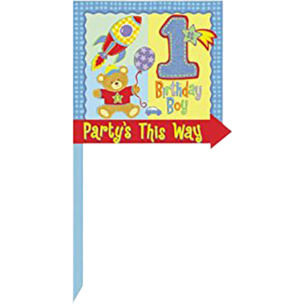Lawn sign h & stitches boy