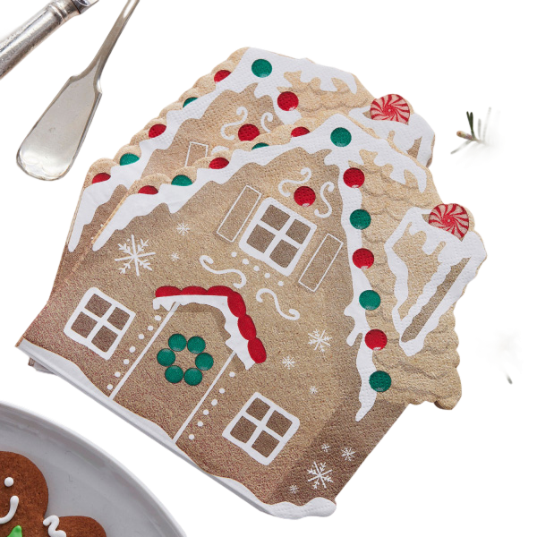 Paper napkin ginger bread design