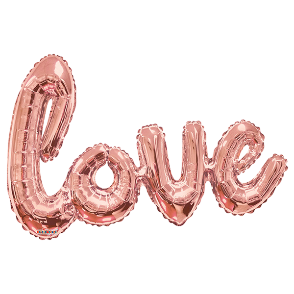 Script love rose gold