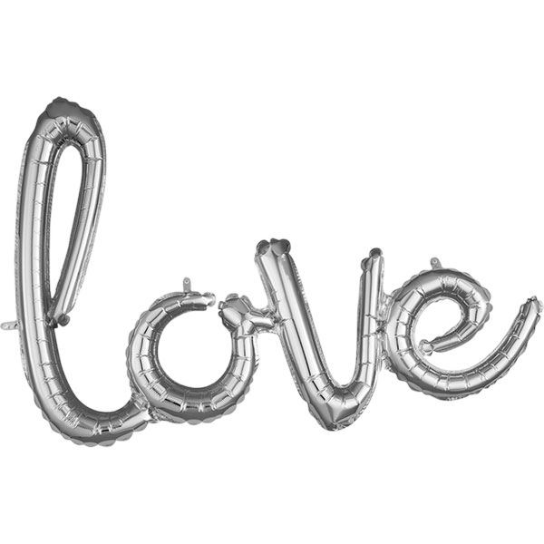 Script phrase love silver
