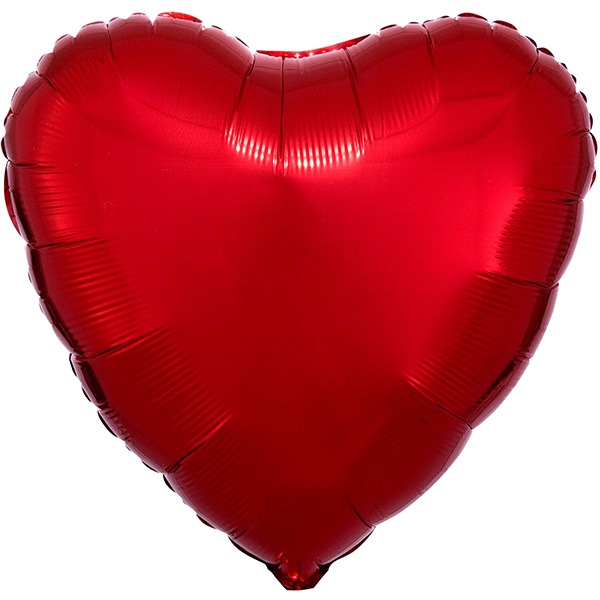 Standard heart metallic red