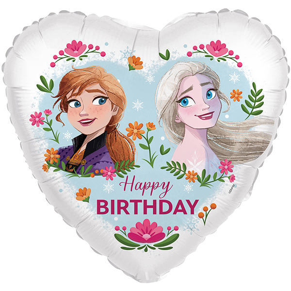 Standard disney frozen anna & elsa heart happy birthday