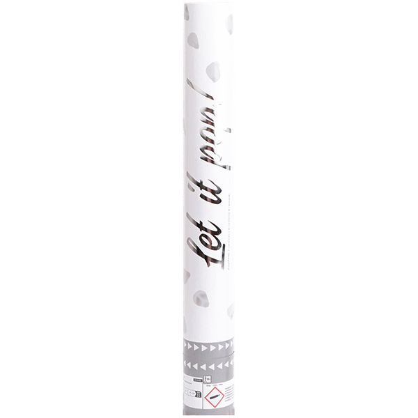 Confetti cannon roses white 60cm