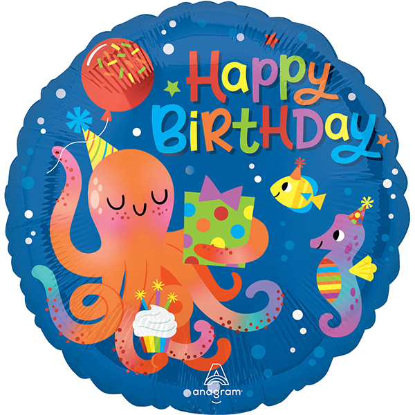 Standard happy birthday octopus