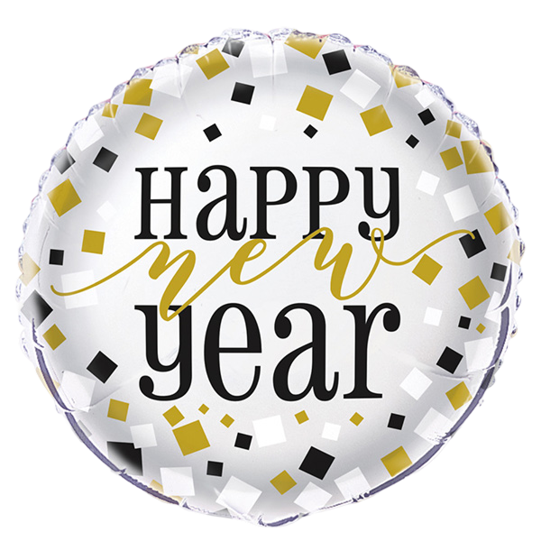 Standard happy new year black gold