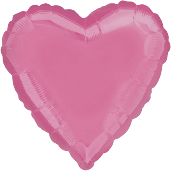 Standard heart bright bubble gum pink
