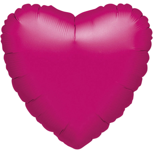 Standard heart metallic fuchsia