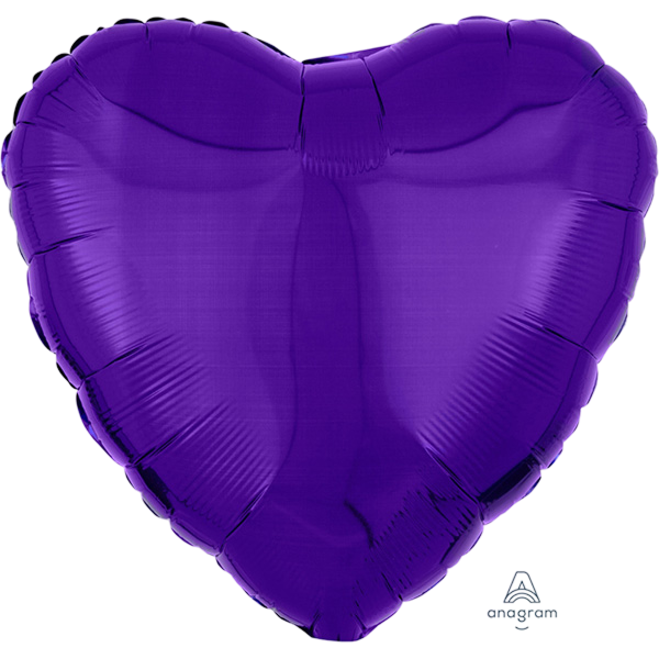 Standard heart metallic purple