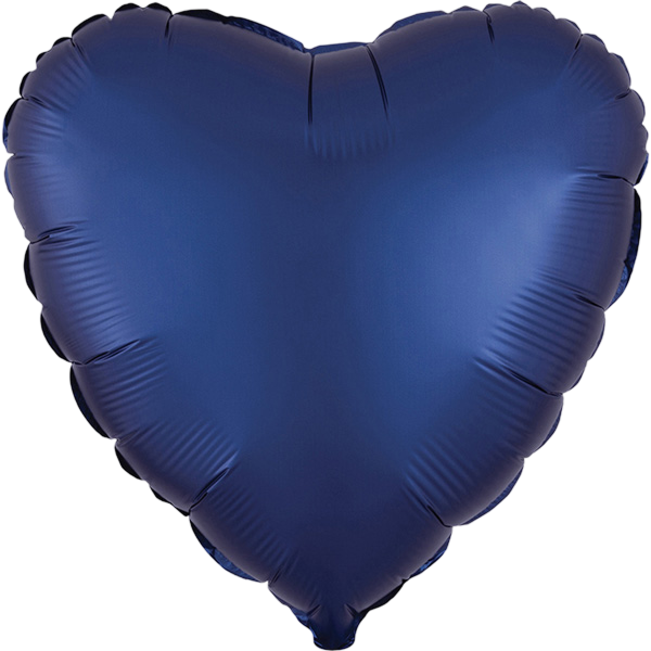 Standard heart satin luxe navy