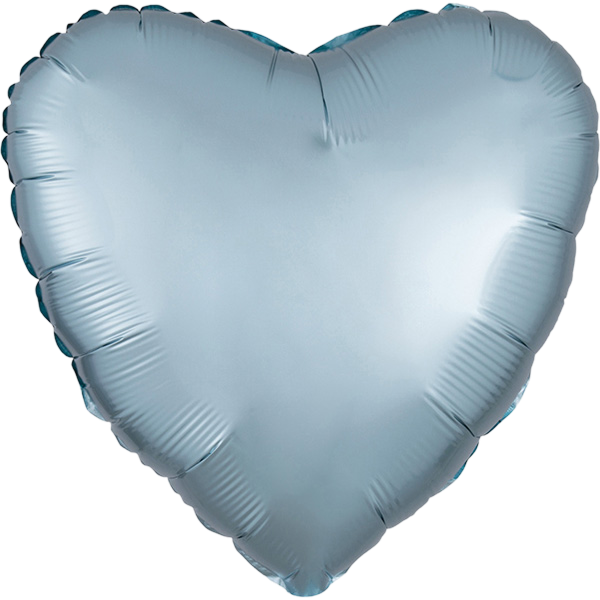 Standard heart satin luxe pastel blue
