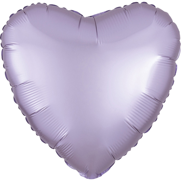 Standard heart satin luxe pastel lilac