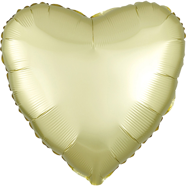 Standard heart satin luxe pastel yellow