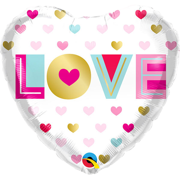 Standard love metallic hearts
