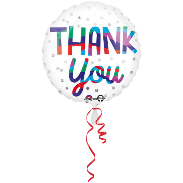Standard thank you silver dots