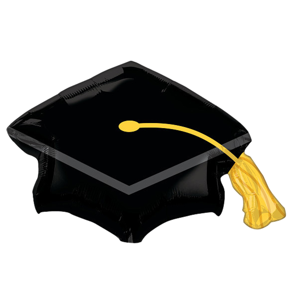 Supershape black grad cap