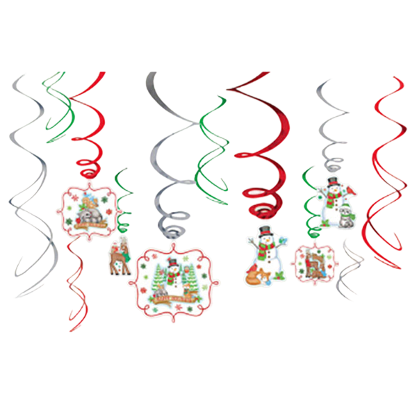 Swirl decorations winter friends