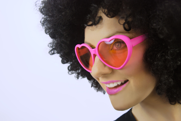 Glasses Hearts Pink