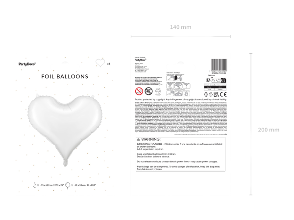 JUMBO HEART WHITE