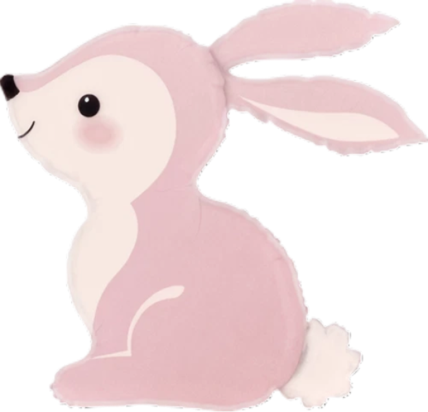 Supershape woodland bunny pink