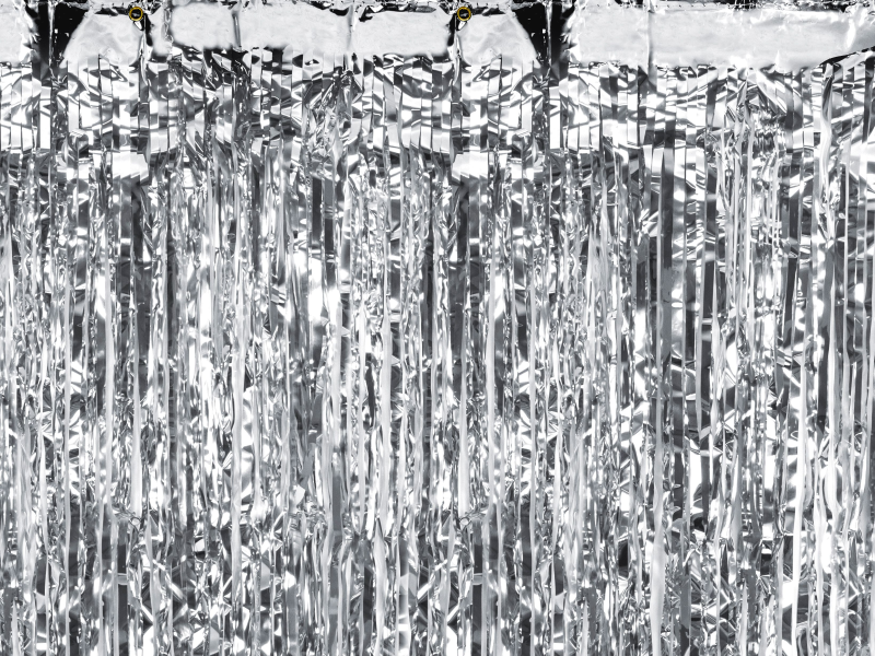 Party Curtain Silver 90x250cm